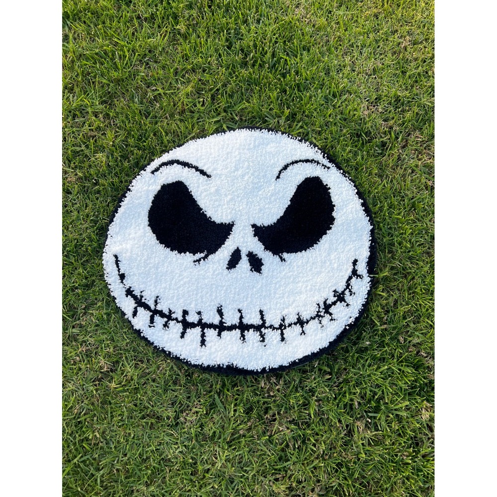 Jack Skellington Tufted Rug Nightmare Before Christmas Disney Halloween Round